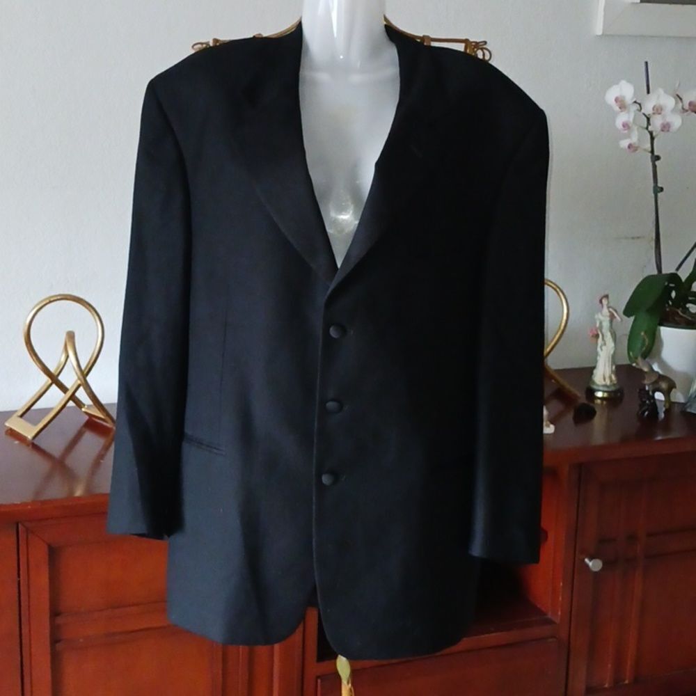 VITO RUFOLO black Men's Blazer Jacket made in Italy size 44R